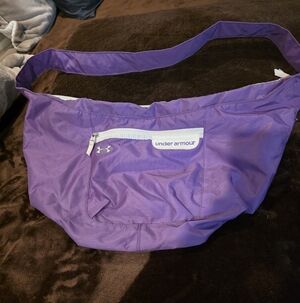 Under Armour Purple Nylon Shoulder Bag with Front Zip Pocket